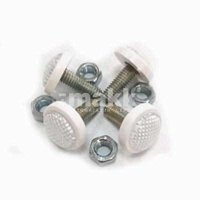 Болты крепления номера белые болт - гайка 4шт