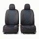 Чехлы ALCANTARA алькантара 15 предм чёрн/синие AIRBAG ALC-1505 BK/BL