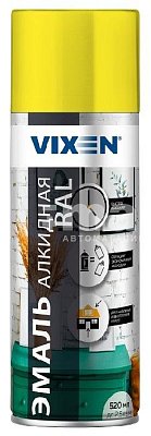 Краска-спрей VIXEN эмаль алкидная универсальная желтая 520мл (RAL1018) VX11018