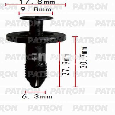Клипса пластмассовая Ford внутренняя отделка, брызговики P37-0450 Patron