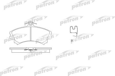 Колодки тормозные дисковые передние PBP1384 PATRON