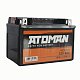 Мото аккумулятор ATOMAN Super AGM 12V 9Ah (YTX9-BS) сухозаряженный с электролитом в комплекте