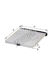 Фильтр салонный Hengst E3903LI (CU 24 009, AC-407EX, AC-407E) Mazda 3 6 CX-5