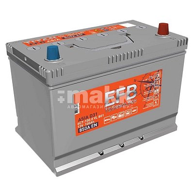 Аккумуляторная батарея 100 Ач Титан Asia EFB (115D31L) о/п 30,4*17,5* 22,3