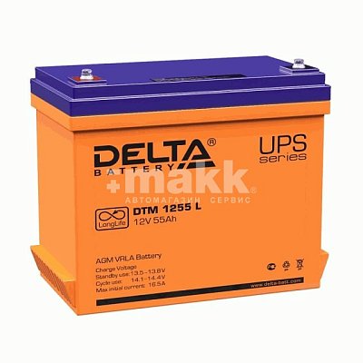 Аккумуляторная батарея Delta 12В 55Ач DTM 1255 L