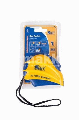 Рулетка 5м*19мм с автоматической фиксацией Professional Kraft