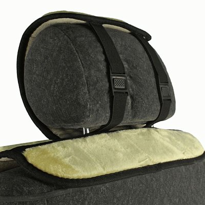 Накидка на сиденье бежевая светло GS искусственный мех короткий ворс 1 шт