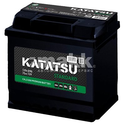 Аккумуляторная батарея 75 Ач  Katatsu Standard о/п 27,8*17,5*19