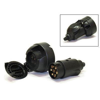 Разъем для присоединения прицепа пластиковый 7-контактов (комплект) 