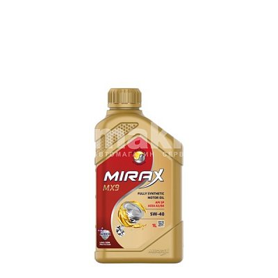 Масло моторное MIRAX MX9 5W40 синтетическое API SP ACEA A3/B4 1л