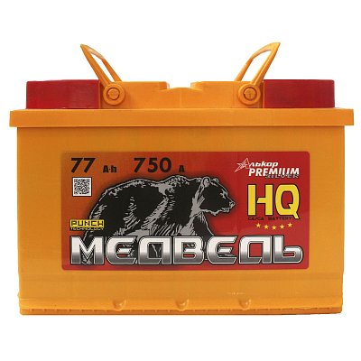 Аккумуляторная батарея 77 Ач Медведь VLA Ca/Ca п/п 27,6*17,5*19