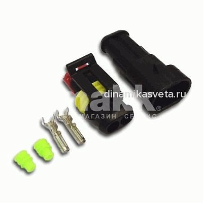 Комплект колодок соединительных 2 контакта TITAN WH-2P-KIT (влагозащищенные,без проводов)