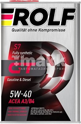 Масло моторное ROLF GT 5W40 синт. API SN/CF ACEA A3/B4  4л металл