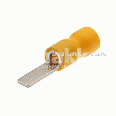 Наконечник штифтовый плоский изолированный КВТ НШПИ1,5-10 (медь,ПВХ красный) (ПЭ10/100)