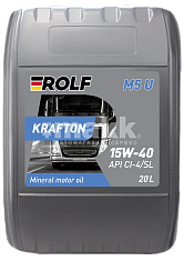 Масло моторное ROLF KRAFTON M5 U 15W40 п/синт. API CI-4/SL 20л пластик
