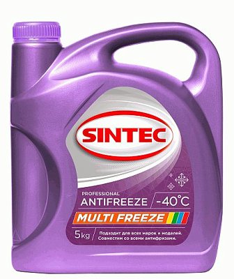 Антифриз  Sintec MULTI FREEZE (-40) 5кг (фиолетовый)