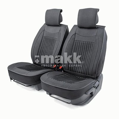 Накидки на сиденье Car Performance передние 2 шт fiberflax черные CUS-2062 BK/BK