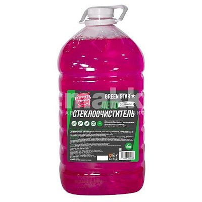 Летняя стеклоомывающая жидкость Green Star "Bubble Gum" 4л