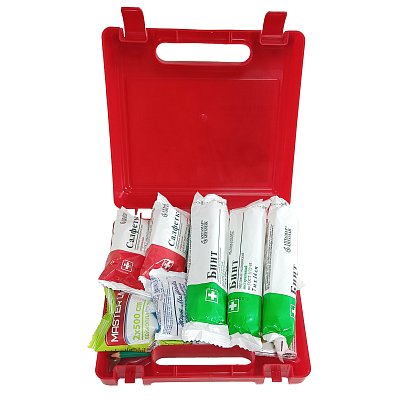 Автоаптечка ФЭСТ (14 предметов) новый состав для ТО (18шт/уп) 