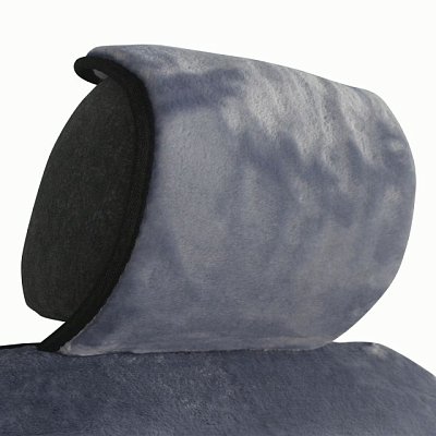 Накидка на сиденье серая GSt искусственный мех короткий ворс 1 шт