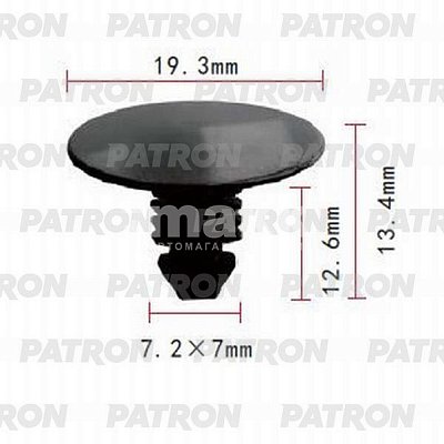 Клипса пластмассовая Chrysler, Ford, GM брызговики, подкрылок, внутренняя отделка P37-0693 Patron