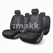 Чехлы AIRBAG полиэст/трикотажная сетка, 9 предметов, черный/черный 6 шт/уп TT-902M BK/BK