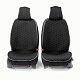 Накидки на сиденье Car Performance передние 2 шт  fiberflax черн/серые 5шт/уп CUS-1052 BK/GY