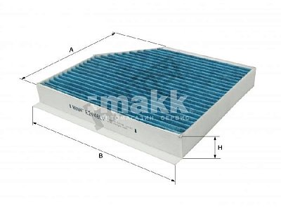 Фильтр салонный Hengst E2948LV (FP 2450) AUDI, PORSCHE противоаллергенный с биопокрытием