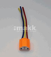 Разъем соединительный для лампы H4 цоколь P43t с разводом (3*110мм)