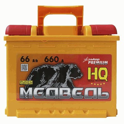 Аккумуляторная батарея 66 Ач Медведь VLA Ca/Ca о/п 24,2*17,5*19