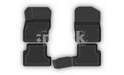 Коврики в салон Ford Focus III (11+) к-т 4шт черный SRTK FD.FOC3.10G.02X26