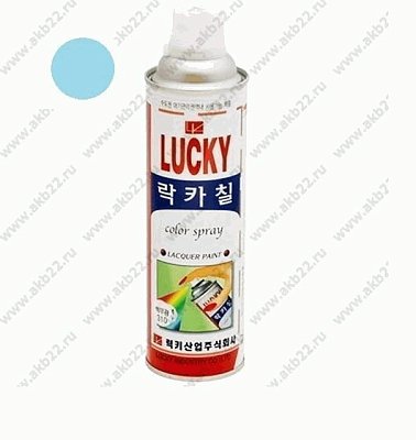 Краска-аэрозоль LUCKY голубая, глянцевая 530мл Lc-327