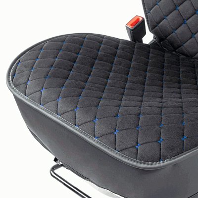 Накидки на сиденье Car Performance передние 2 шт алькантара черн/синие 5шт/уп CUS-2012 BK/BL