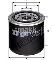 Фильтр гидравлический Hengst HG462W (WD 920/3) TEREX, J.C.B.