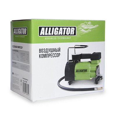 Компрессор  40л/мин 180W 12V  металл  переходник для накачивания, сумка, шланг 4м АЛЛИГАТОР AL-400