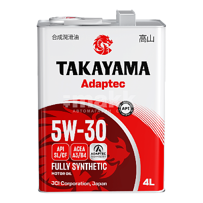 Масло моторное TAKAYAMA Adaptec 5W30 синт. API SL/CF ACEA A3/B4 4л металл