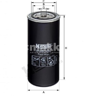 Фильтр топливный Hengst H18WDK05 (WDK 962/17) DAF 95XF