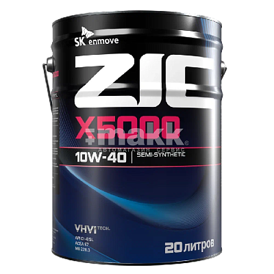 Масло моторное ZIC X5000 10W40 п/синт. API CI-4  20л