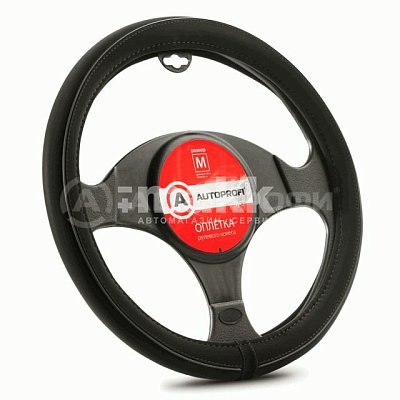 Оплетка синтетический нубук черная полоса по окружности М 20шт/уп AP-2020 BK/BK (M)