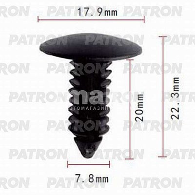 Клипса пластмассовая Chrysler, Dodge, Ford, GM, Opel защита, брызговики P37-0666 Patron