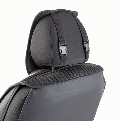 Накидки на сиденье Car Performance передние 2 шт  fiberflax черн/серые 10шт/уп CUS-3024 BK/GY