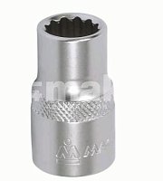 Головка торцевая стандартная двенадцатигранная 1/2", 22 мм Мастак 000-42022