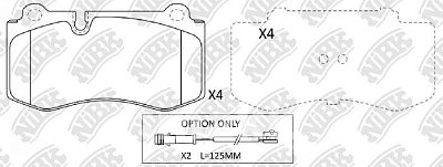 Колодки тормозные передние PN0453W NIBK
