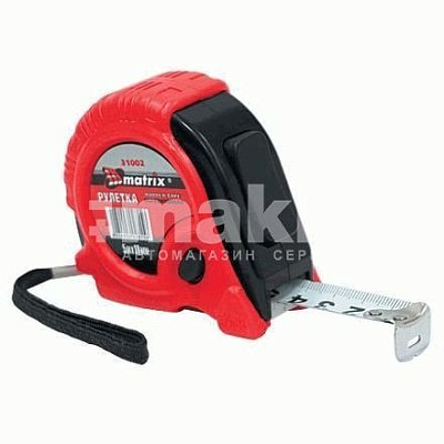 Рулетка 2м*13мм, хромированный корпус  31032 Matrix Chrom