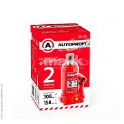 Домкрат  2т подъем 308 мм гидравлический бутылочный Autoprofi DG-02