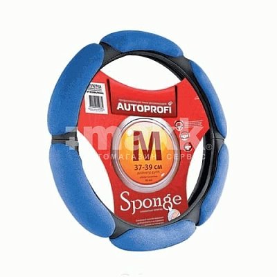 Оплетка спонж синяя Autoprofi Алькантара 6 подушек 25шт/уп SP-5026 BK/BL (M)