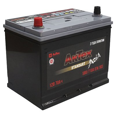 Аккумуляторная батарея 70 Ач Актех Standart Asia (80D26R) п/п 26,0*17,5*22,5