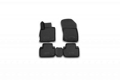 Коврики салона Novline модель MITSUBISHI Outlander 2012-2015, 2015+ 2 WD черный 3D (к-т4 шт)