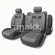 Чехлы COMFORT орто.под велюр 11пр карм 6 мол чёрн/т.сер р-р М 5шт COM-1105 BK/D.GY (M)