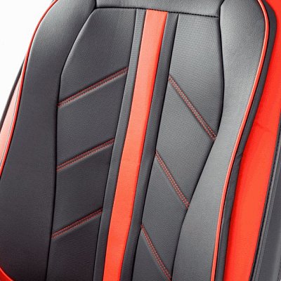 Накидки на сиденье Car Performance передние 2 шт экокожа черн/красные CUS-3012 BK/RD